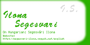 ilona segesvari business card